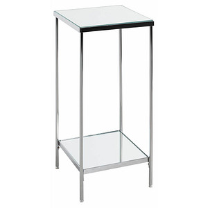 HAKU Möbel Beistelltisch rechteckig Glas chrom 28,0 x 28,0 x 66,0 cm, 1 St.