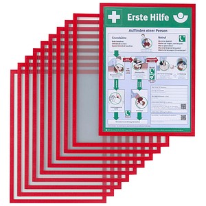 FRANKEN Magnetrahmen ECO rot A4, 10 St.