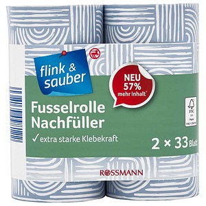 flink & sauber Ersatz-Fusselrollen, 2 St.