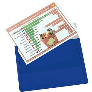 EICHNER Sichttaschen Magnetisch DIN A4 quer blau glatt 3,0 mm, 10 St.