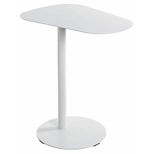 HAKU Möbel Beistelltisch oval Metall weiß 53,0 x 38,0 x 60,0 cm, 1 St.