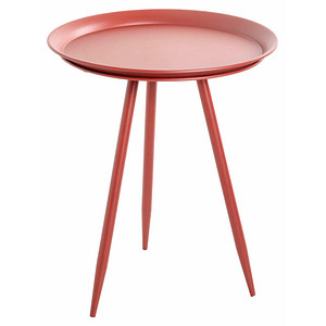 HAKU Möbel Beistelltisch rund Metall rot 44,0 x 44,0 x 54,0 cm, 1 St.