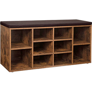 VASAGLE Schuhbank LHS010X01 braun Holz 104,0 cm