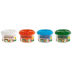 EBERHARD FABER Knete Sonderfarben farbsortiert, 4 Farben je 50,0 g
