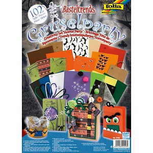 folia Bastelset Gruselparty mehrfarbig 102 St.