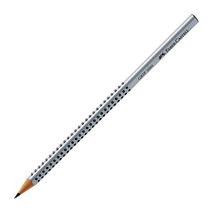 FABER-CASTELL GRIP 2001 Bleistifte B silber, 12 St.