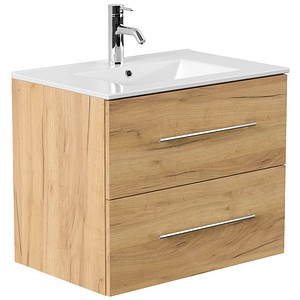 POSSEIK Waschbecken mit Unterschrank HOMELINE 70 eiche gold 71,0 x 46,5 x 53,8 cm