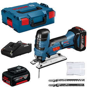 BOSCH Professional GST 18 V-LI S Akku-Stichsäge Set 18,0 V, mit 2 Akkus