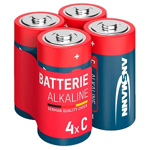 ANSMANN Batterien Red Alkaline Alkali-Mangan Baby C 1,5 V, 4 St.