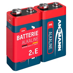 ANSMANN Batterien Red Alkaline Alkali-Mangan E-Block 9,0 V, 2 St.