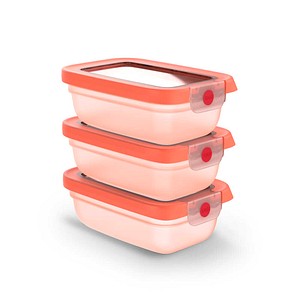 emsa Frischhaltedosen-Set ONECLICK orange 0,5 l, 3 St.