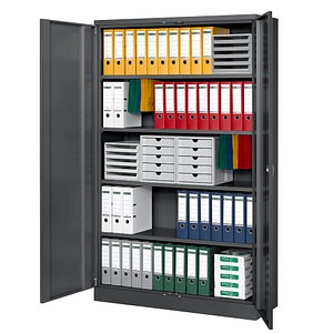 Gürkan Stahlschrank 111153 anthrazit 120,0 x 42,0 x 195,0 cm, aufgebaut