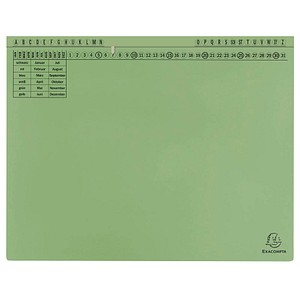 Exacompta Hängehefter Exaflex Karton grün DIN A4 1x Amtsheftung / kaufmännische Heftung, 25 St.