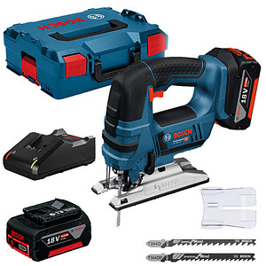 BOSCH Professional GST 18 V-LI B Akku-Stichsäge Set 18,0 V, mit 2 Akkus