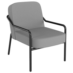 medso powered by PAPERFLOW Sessel MEDSO M Rund grau schwarz Kunststoff 58,0 x 74,3 x 73,6 cm, 1 St.