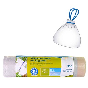 Secolan® Müllbeutel 35,0 l weiß 28,0 µm, 20 St.