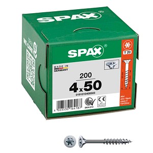 SPAX® Universalschrauben T20 Senkkopf WIROX 0191010400503 4 mm x 50 mm, 200 St.
