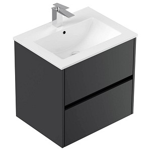 POSSEIK Waschbecken mit Unterschrank LIMES 60 grafit 60,0 x 46,5 x 58,5 cm