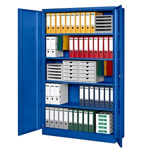Gürkan Stahlschrank 111155 enzianblau 4 Fachböden 120,0 x 42,0 x 195,0 cm, aufgebaut, 1 St.