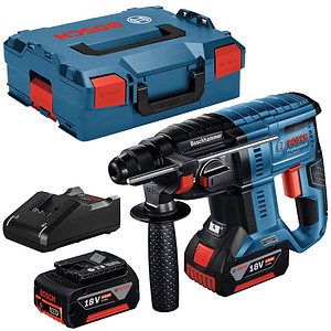 BOSCH Professional GBH 18V-21 Akku-Bohrhammer-Set, SDS-plus 18 V, 2 Joule, mit 2 Akkus