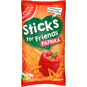 GUT&GÜNSTIG Sticks Paprika Chips 125,0 g