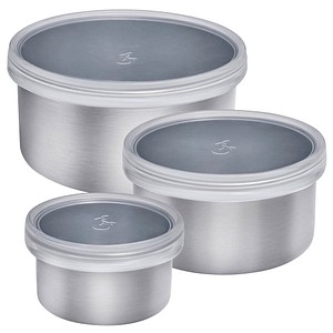 LURCH Lunchboxen-Set EDS silber 100/ 200/ 400 ml, 1 Set