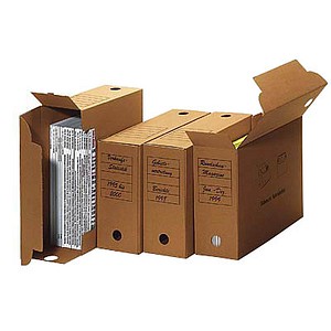 50 Top-Print Archivboxen braun 33,5 x 11,4 x 25,3 cm