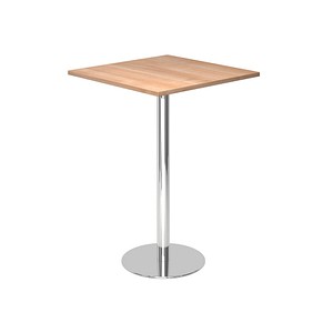HAMMERBACHER Stehtisch quadratisch Spanplatte nussbaum 80,0 x 80,0 x 111,6 cm, 1 St.