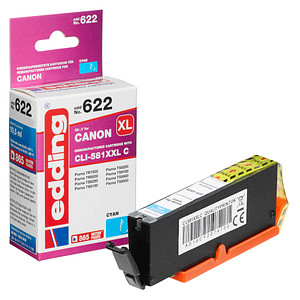 edding EDD-622 cyan Tintenpatrone ersetzt Canon CLI-581XXL C edding EDD-622 cyan Tintenpatrone ersetzt Canon CLI-581XXL C