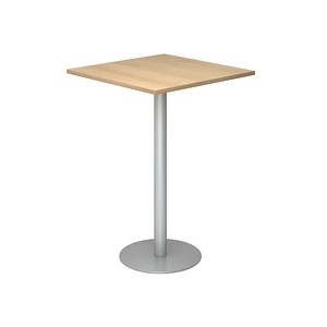 HAMMERBACHER Stehtisch quadratisch Spanplatte eiche 80,0 x 80,0 x 111,6 cm, 1 St.