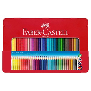 FABER-CASTELL Colour GRIP Buntstifte farbsortiert, 36 St.