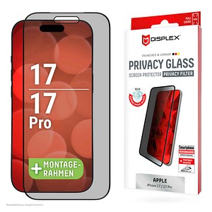 DISPLEX® Privacy Glass Display-Schutzglas für Apple iPhone 17, iPhone 17 Pro