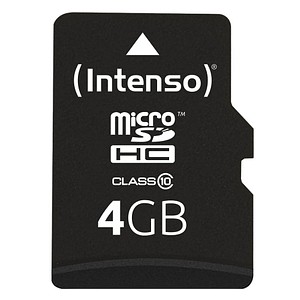 Intenso Speicherkarte microSDHC-Card Class 10 4 GB