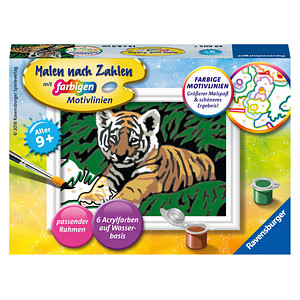 Ravensburger Malen-nach-Zahlen Süßer Tiger mehrfarbig