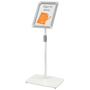 nobo Infoständer Premium Plus silber DIN A4 42,0 x 30,0 x 76,0 - 126,0 cm, 1 St.