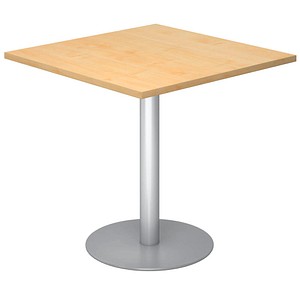 HAMMERBACHER Bistrotisch quadratisch Spanplatte ahorn 80,0 x 80,0 x 74,5 cm, 1 St.