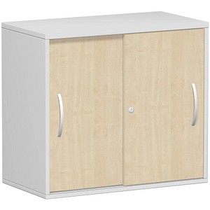 geramöbel Schiebetürenschrank Flex, S-381501-AL lichtgrau, ahorn 1 Fachboden 80,0 x 42,5 x 72,0 cm