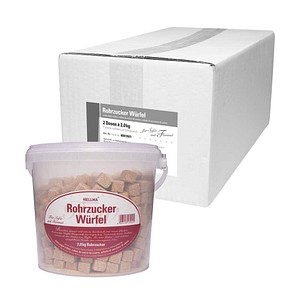 HELLMA  Rohrzucker Würfelzucker, 2x2,0 kg