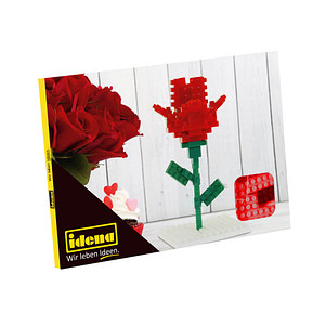 Idena 40151 Postkarte Rose Mini- Bausteine