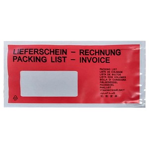 LMG Lieferscheintaschen Kunststoff DIN kurz 1.000 St.