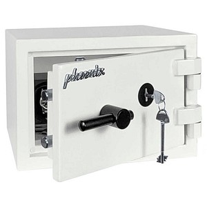 phoenix Tresor FORTRESS Sicherheitsstufe S2 nach EN14450 mit Feuerschutz signalweiß 37,0 x 31,0 x 25,0 cm