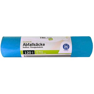 TRILine® Schwerlastsäcke Öko 120,0 l blau 40,0 µm, 25 St.