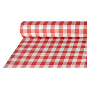 PAPSTAR Tischdecke Vichy Karo 88163 rot, weiß 100,0 cm x 50,0 m, 1 Rolle