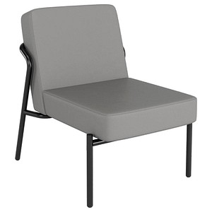 medso powered by PAPERFLOW Sessel MEDSO S grau schwarz Kunstleder 58,0 x 74,3 x 38,0 cm, 1 St.