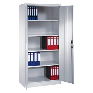 CP Stahlschrank C 2000 Acurado 9280-000 S10766 lichtgrau, weißaluminium 4 Fachböden 93,0 x 50,0 x 195,0 cm, aufgebaut, 1 St.