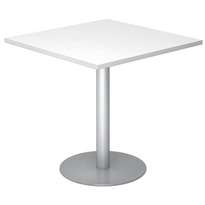 HAMMERBACHER Bistrotisch quadratisch Spanplatte weiß 80,0 x 80,0 x 74,5 cm, 1 St.