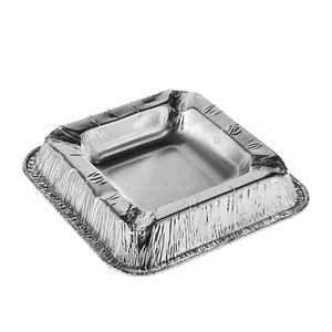 STARPAK Einweg-Aschenbecher silber 12,5 x 12,5 cm, 50 St.