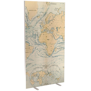 PAPERFLOW Trennwand easyScreen Vintage, 61337 bunt 94,0 x 173,4 cm, 1 St.