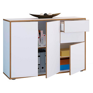 VCM my office Aktenschrank Salia, 920815 weiß, honig-eiche 110,0 x 32,0 x 74,0 cm, 1 St.