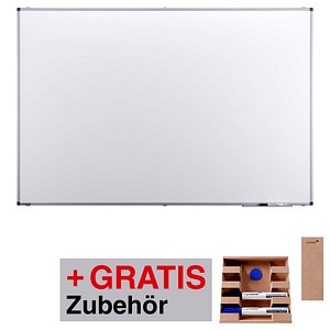 AKTION: Legamaster Whiteboard PREMIUM 180,0 x 120,0 cm weiß spezialbeschichteter Stahl + GRATIS 2 Boardmarker TZ (schwarz, blau), Whiteboard Löscher, Markerhalter, Magnet